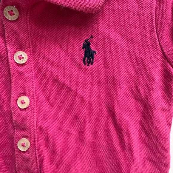Polo by Ralph Lauren 2T Girls Pink Polo Short Sleeve Tennis Button Down Dress - Picture 2 of 5
